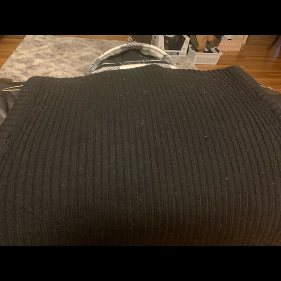 Sweater Project Plaid Vest Juniors Size XL Black and White / Soft & Warm - Picture 7 of 8